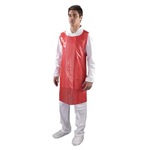 Apron Disposable Red Flat Packed