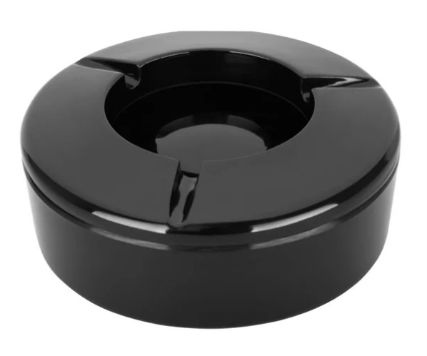 Ashtray Black Krisallon Windproof x 6 (CD751)