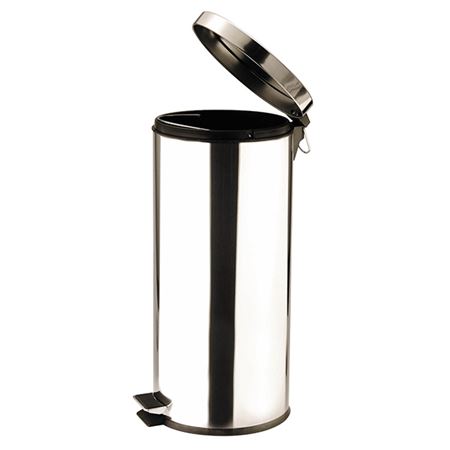 Pedal Bin Round Stainless Steel 30L