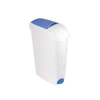 Sanitary Bin 19L (white w/blue lid)