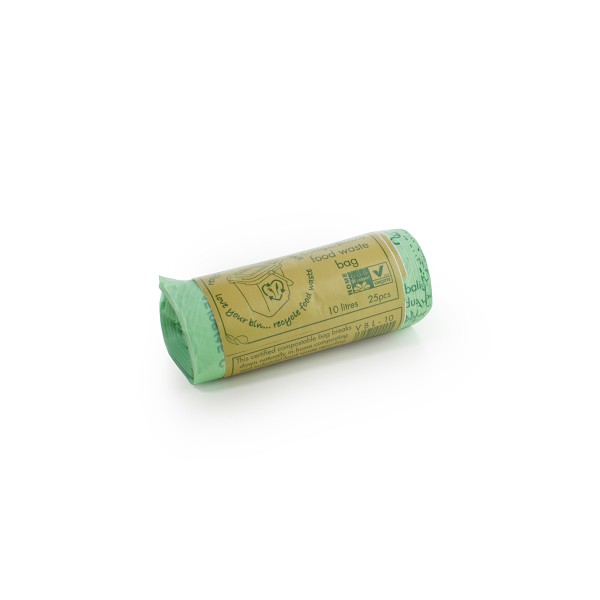 Compostable 10L Green Food Waste Liner x25 (VBL-10-VL)