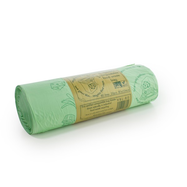 Compostable Green Food Waste Liner 80L