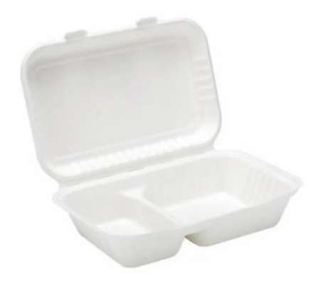 Biodegradable 9x6 Food Box 2 Comp
