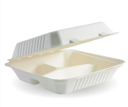 Biodegradable 9x9 Food Box 3 Comp