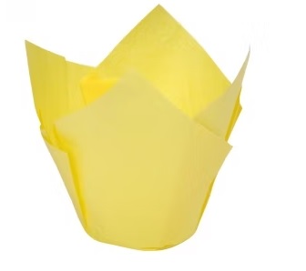 Jumbo Tulip Muffin Paper Cake Cases Yellow (E/5002Y-150)