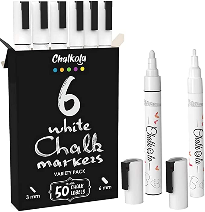 White Liquid Chalk Board Pens 6mm