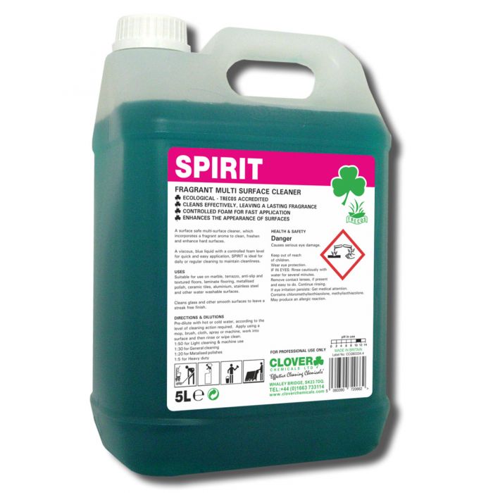 do not use Clover Spirit Multi Surface Cleaner 5L (350)