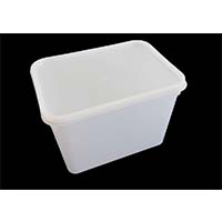 Plastic 4L Tub White + Lid (Ice Cream Storage)