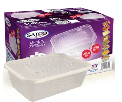 Container & Lid Microwaveable (1000ml)