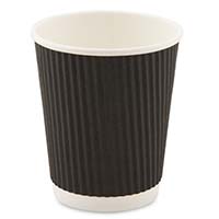 Sustainable 12oz Black Ripple Cup (10440.12)