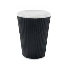 Sustainable 16oz Black Ripple Cup (PCRW16B)