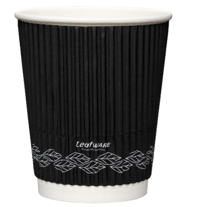Leafware 16oz Black Ripple Cup (CUP000858)