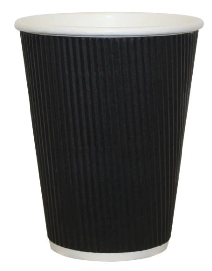 8oz Black Ripple Cup (CUP001380)