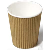 8oz Biodegradable Triple Wall Cup Kraft