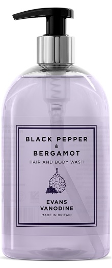 Evans Black Pepper and Bergamot Hand Soap Pump (6 x 500mls)