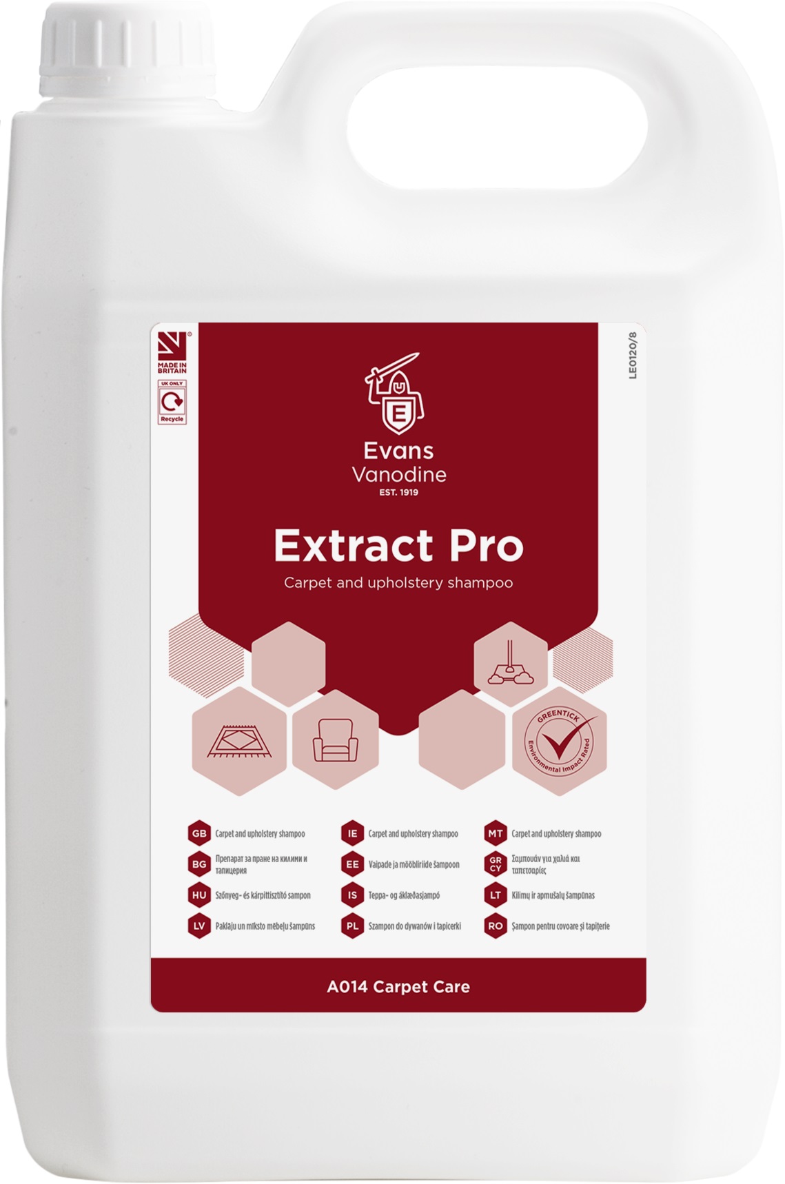 Evans Extract Pro Carpet Shampoo (5lt)