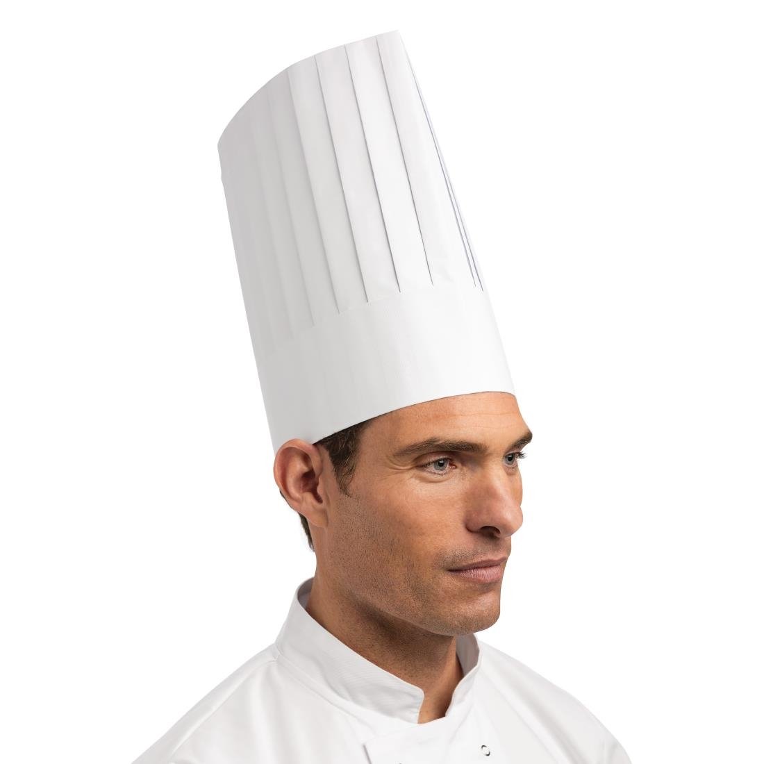 White Chef Hat - Paper Toque (A250)