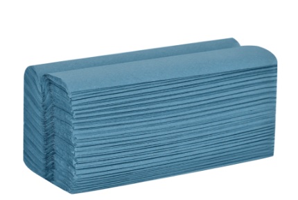 Handtowel Blue Interfold 1ply (5000) (428)