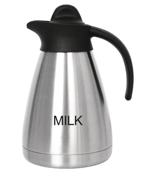 Olympia Screwtop Vacuum Milk Jug 1Ltr