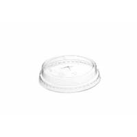 PLA Flat Lid w/straw cross 76mm (d)