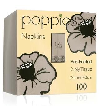 Napkin 2Ply 40cm 8Fold Kraft Recycled