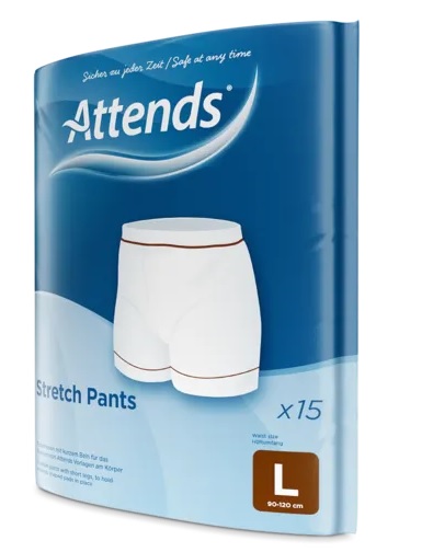 Attends Stretch Fit Pants, Large- 15 PACK