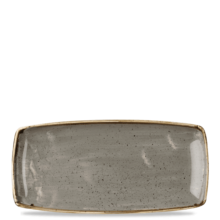 Churchill Stonecast Oblong Plate 29.5cm Peppercorn Grey