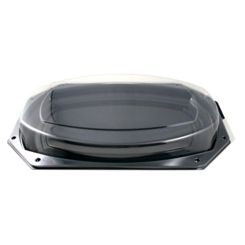 Celebration Octagonal Black Platter 43x28cm (DSPLB)