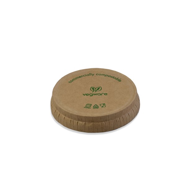 Kraft paper portion pot lid (fits 1oz pot)