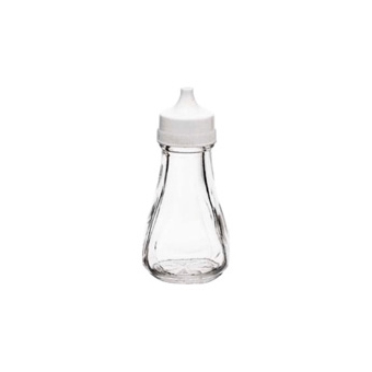 Salt Pot Glass White Top (C6038S)