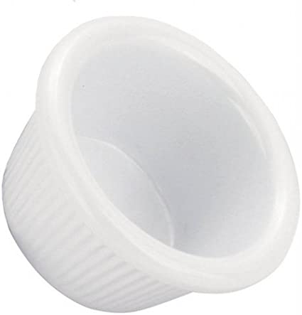 White Fluted Melamine 1.5oz Ramekin
