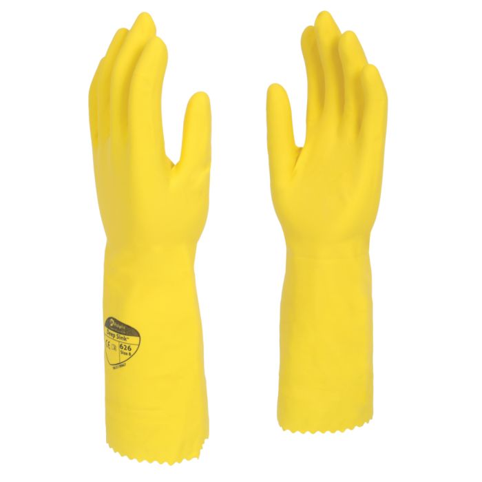 Glove Rubber Deep Sink (Yellow) Large (62-8)