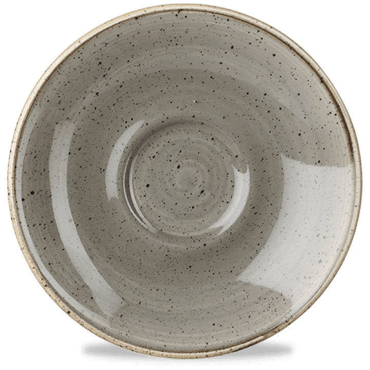 Churchill Stonecast Espresso Saucer Peppercorn Grey