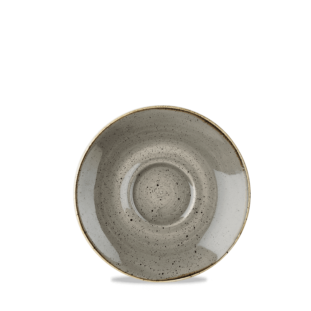 Churchill Stonecast Cappucino Saucer Peppercorn Grey