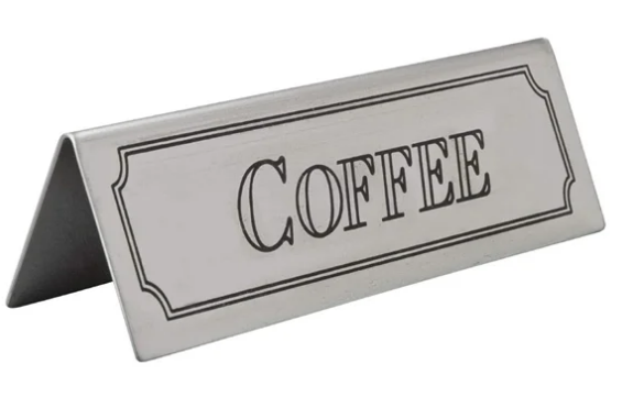 Beaumont Coffee Table Sign Stainless Steel