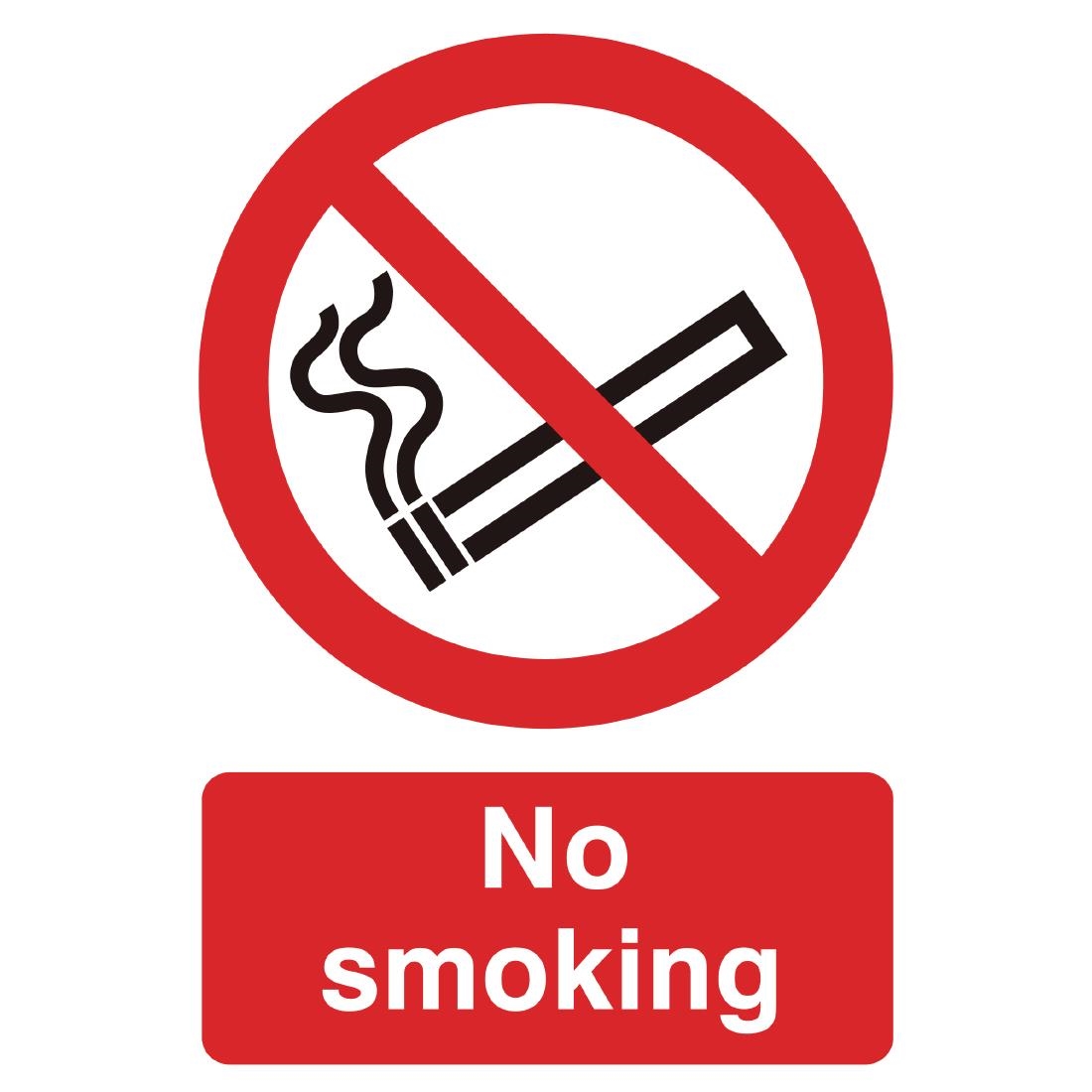 No Smoking Sign (Symbol & Text) 20x15