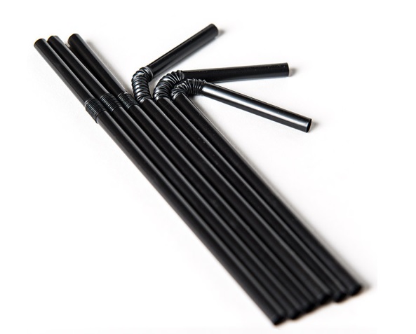 Straw 8'' Black Plastic (DSS03)