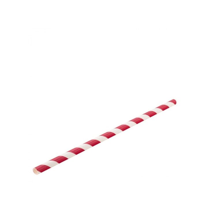 Smoothie Straw Striped Paper (Red & White) MB202.04