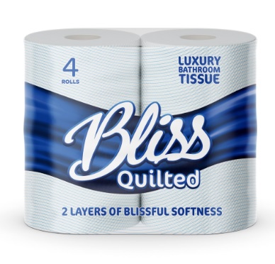 Bliss Double Quilted Toilet Roll (200 Sheet)