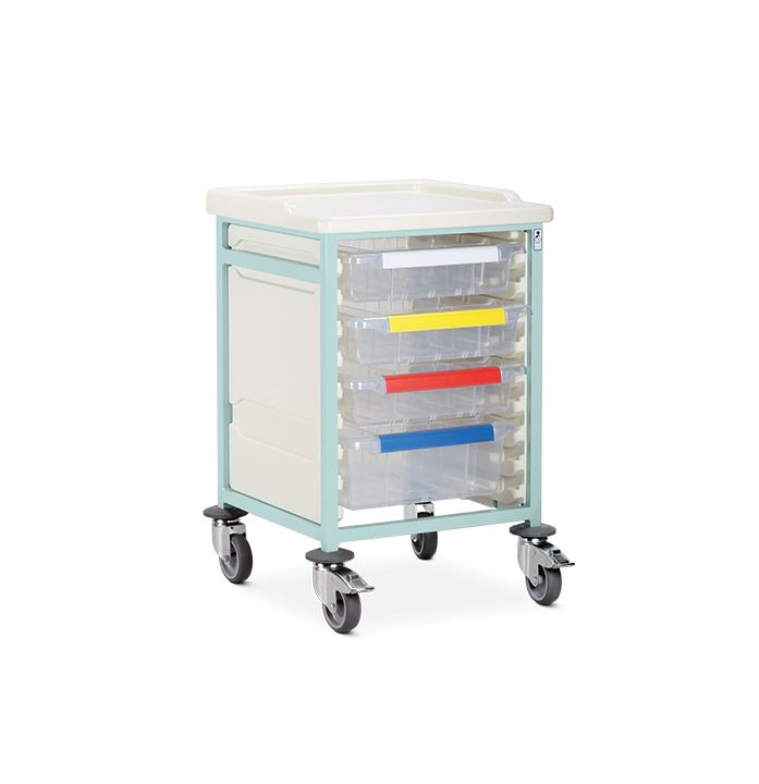 Caretray Trolley Mild Steel  Low Level Single Column