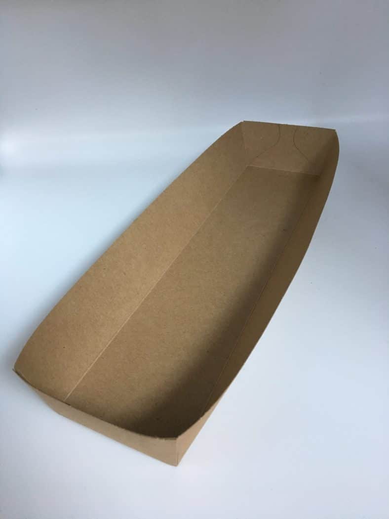 Kraft Cardboard Baguette Tray 203x60x35mm(KLHOTDOG)