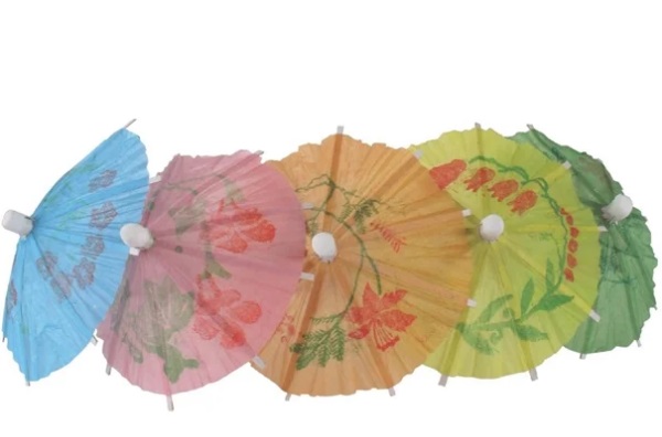 Paper Parasol/Umbrella Small Mixed Colours